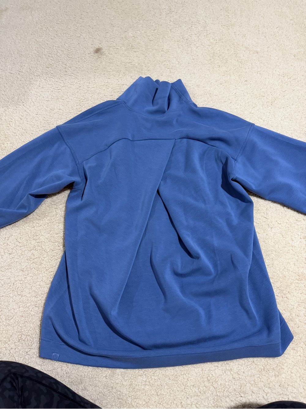 lululemon athletica Blue Cowl Neck Sweater
